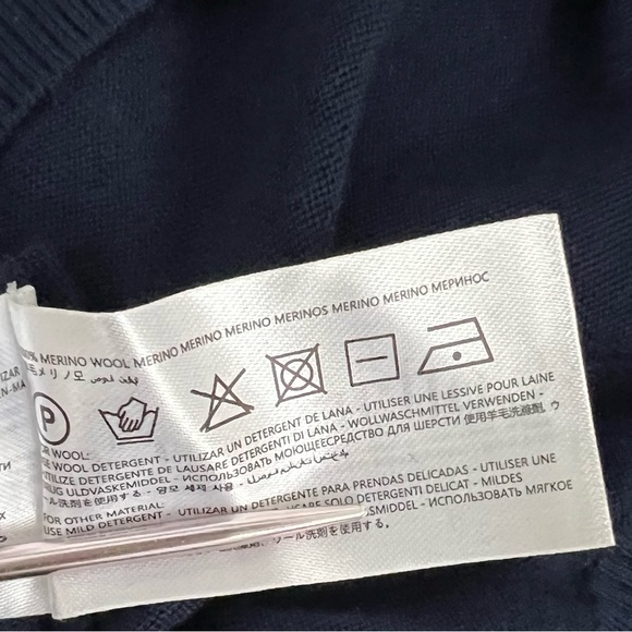 Collars & Co. Australian Merino Wool Polo Sweater Shirt NWT Size XL Navy - Picture 8 of 9